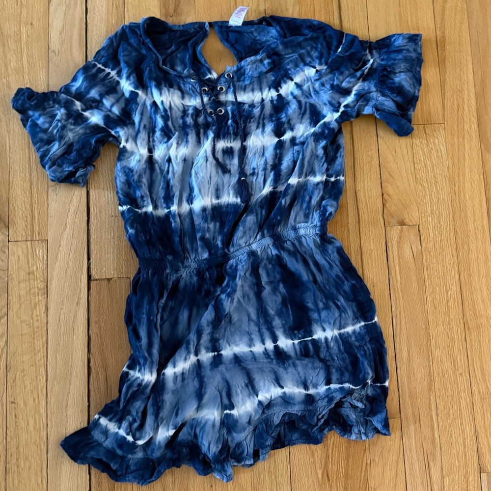 Justice Blue and White Romper Kids